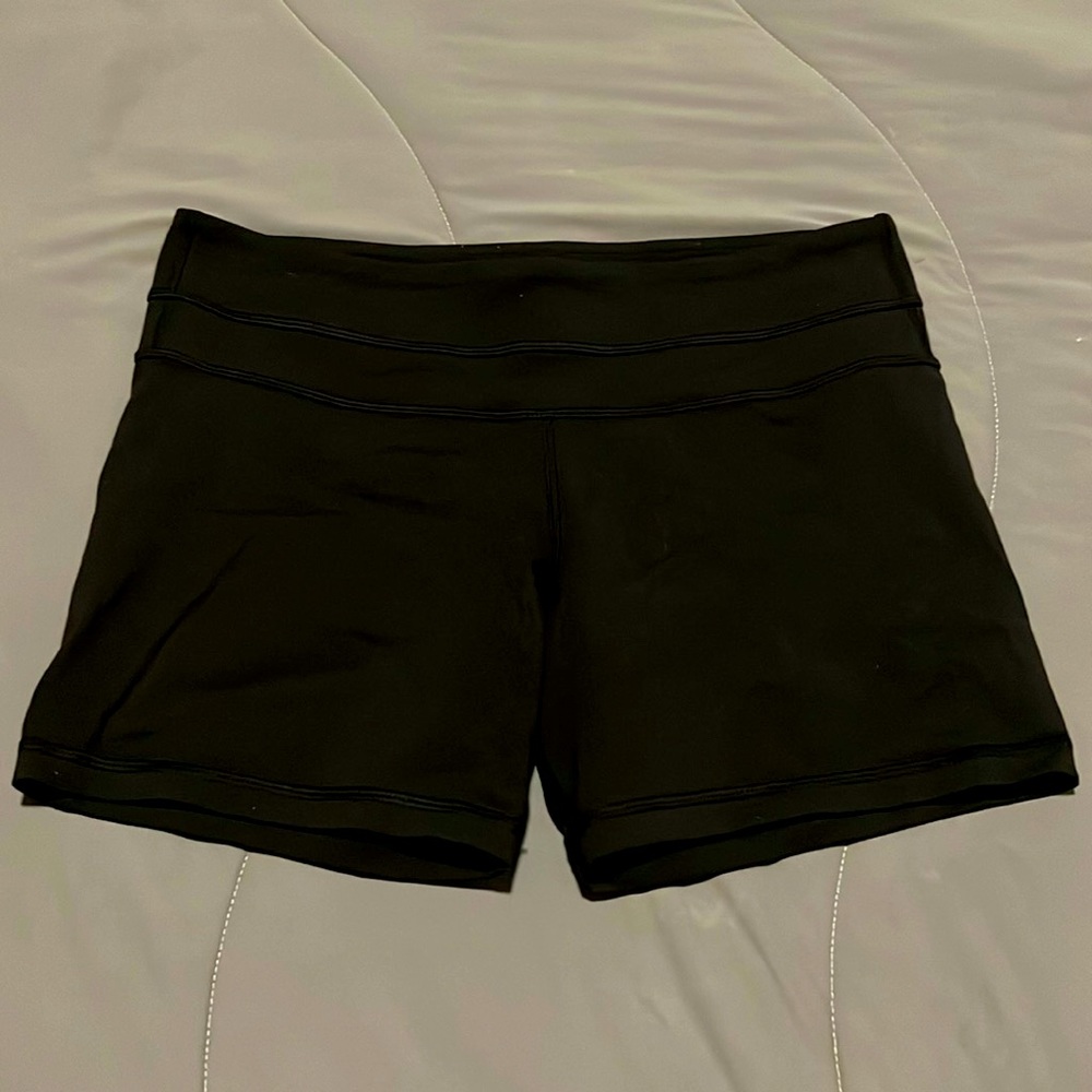 Lululemon mid-rise training shorts. - Picture 1 of 2